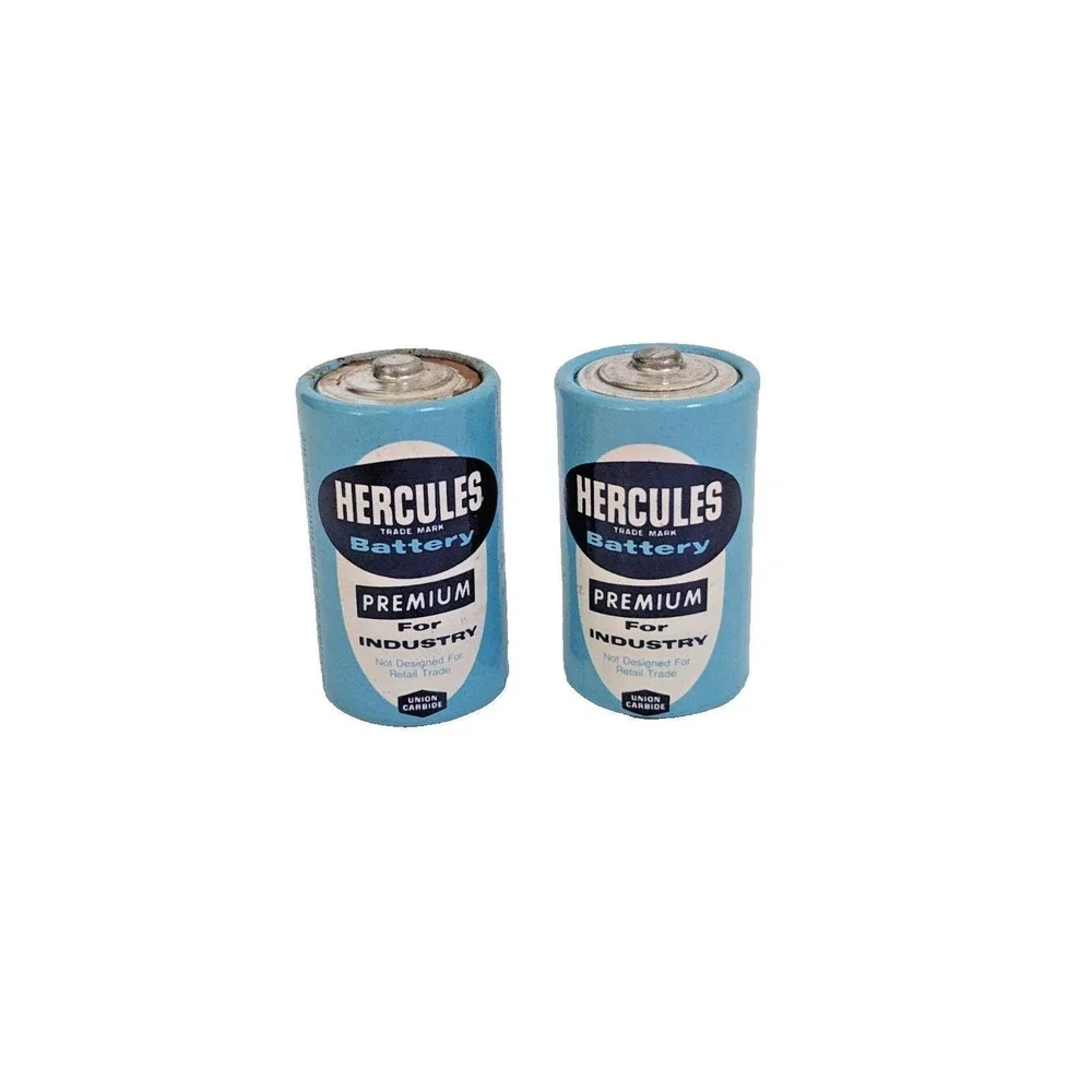 Vintage Hercules D Batteries‎ Union Carbide Industrial Advertising Props USA Lot